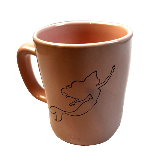 Rae Dunn Little Mermaid Disney Princess Mug Pink Artisan Collection By Magenta - Picture 2 of 7